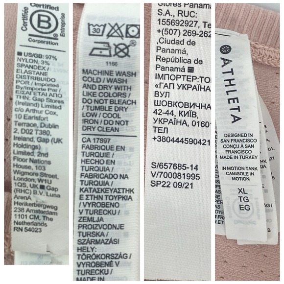 ATHLETA In Motion Tank Sleeveless Camisole Lightweight Yoga Blush Pink Womens XL - Picture 6 of 6